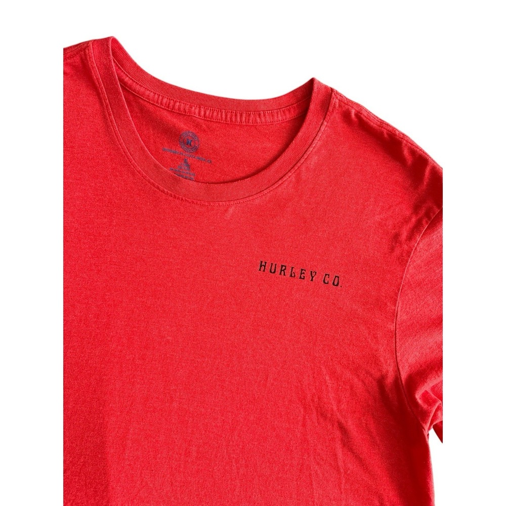 Hurley M Graphic T Shirt XL Red Skull Surf Beach Cotton Blend Casual Streetwear